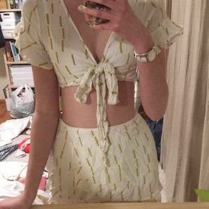 White and yellow two piece!